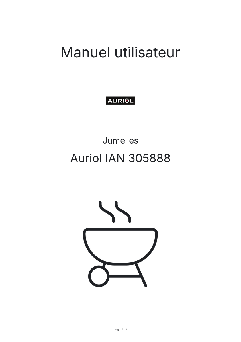 Image de la première page du manuel de l'appareil IAN 305888