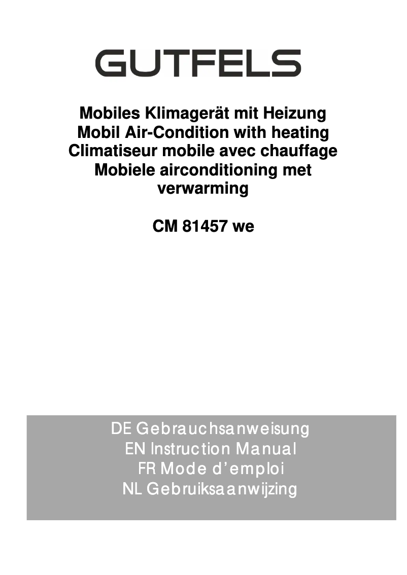 Page n°1 - Manuel utilisateur Exquisit CM 81457 we
