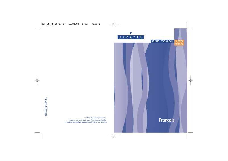 Page 1 de la notice Manuel utilisateur Alcatel One Touch 153