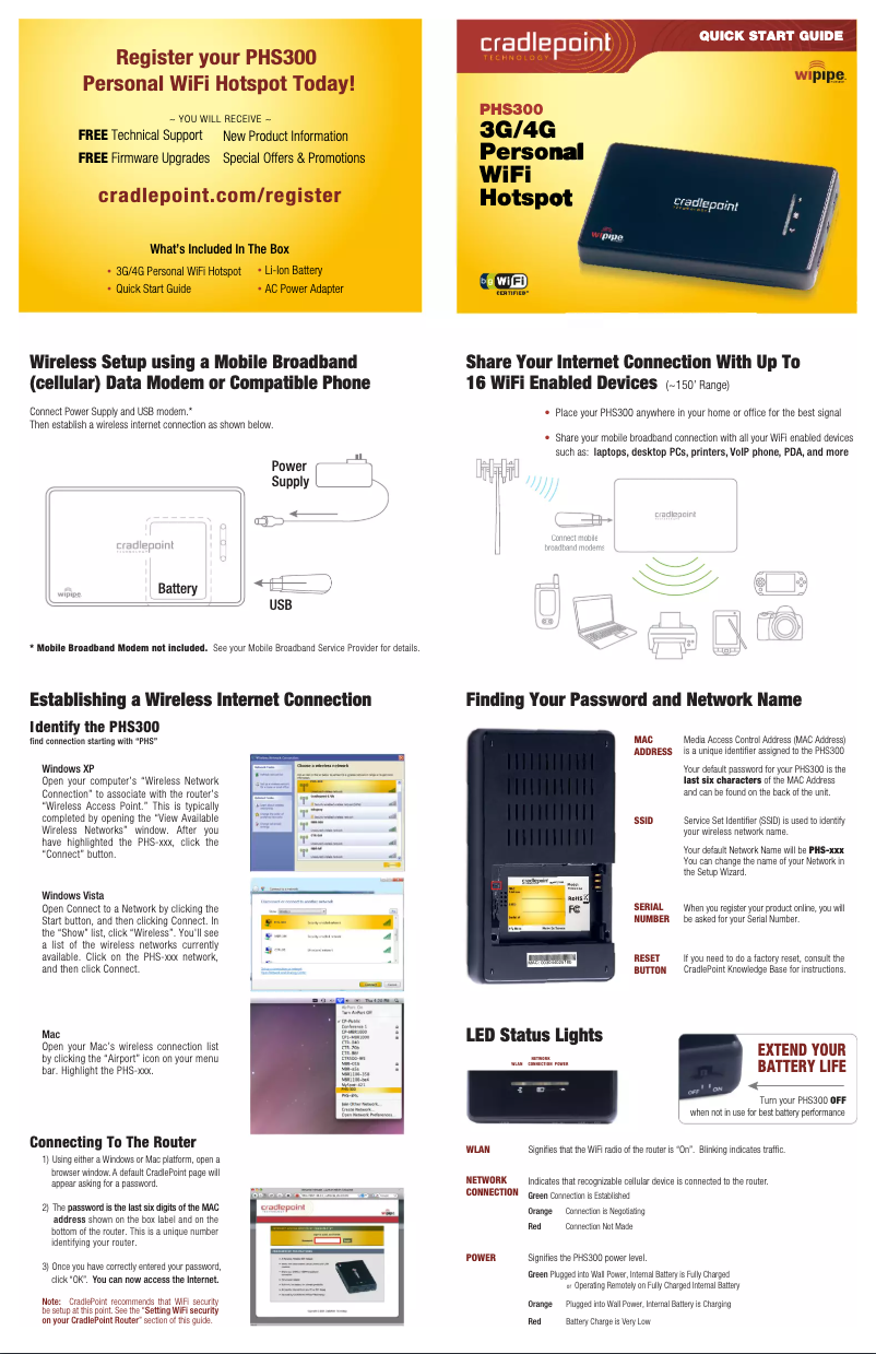 Image de la première page du manuel de l'appareil PHS300