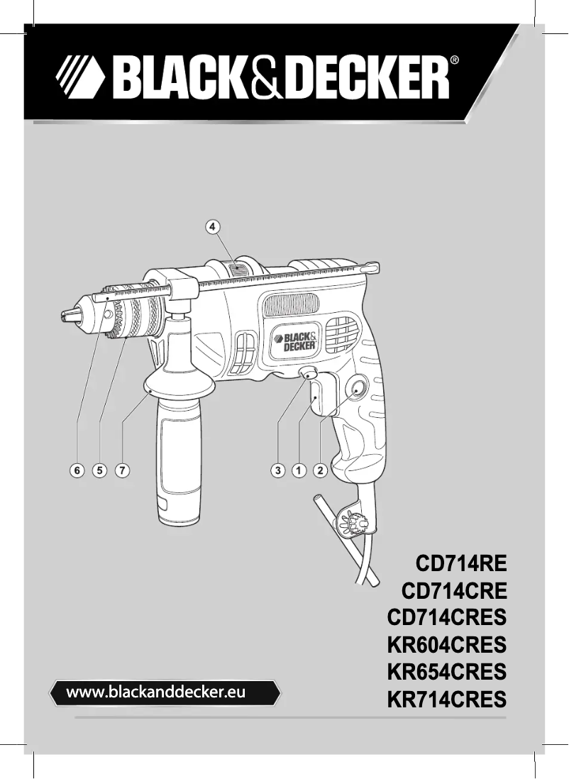 Page 1 de la notice Manuel utilisateur Black & Decker CD714CRES