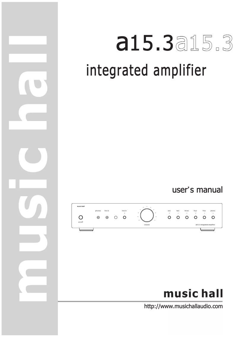 Page n°1 - Manuel utilisateur Music Hall a15.3