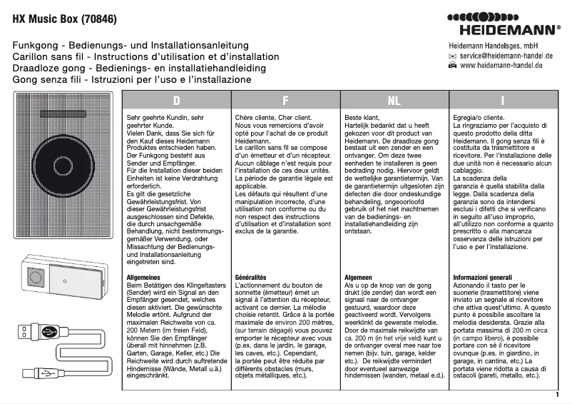 Image de la première page du manuel de l'appareil 70846