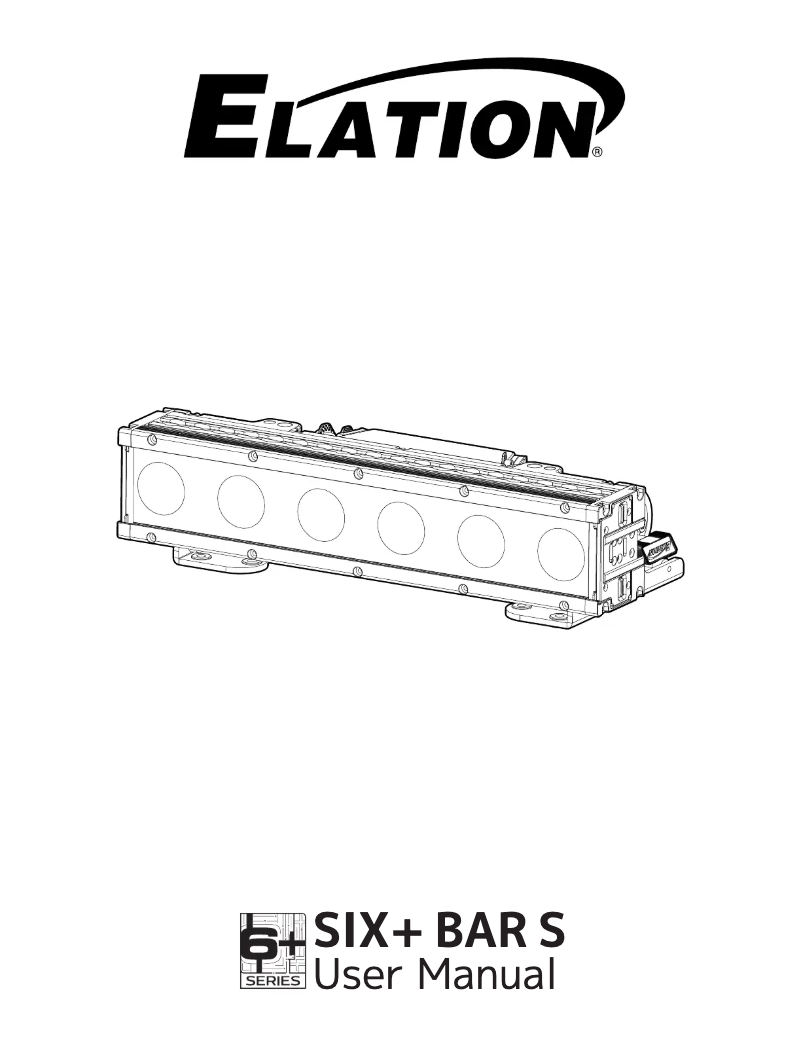 Page 1 de la notice Manuel utilisateur Elation SIX+ BAR S