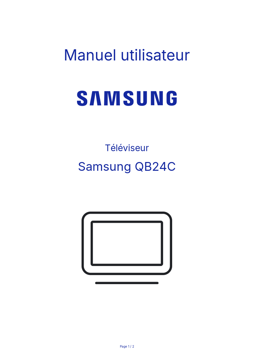 Image de la première page du manuel de l'appareil QB24C