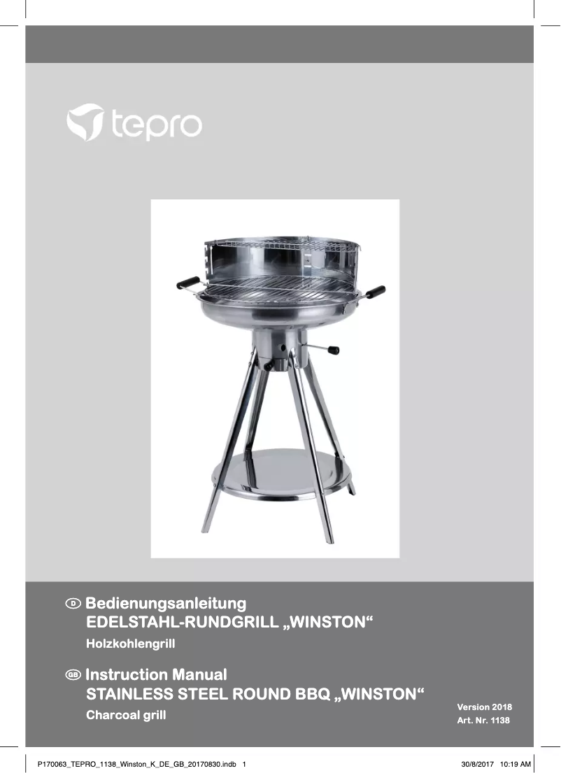 Page n°1 - Manuel utilisateur tepro Winston 1138