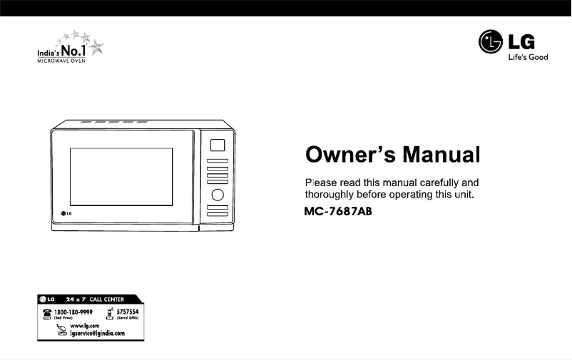 Image de la première page du manuel de l'appareil MC-7687AB