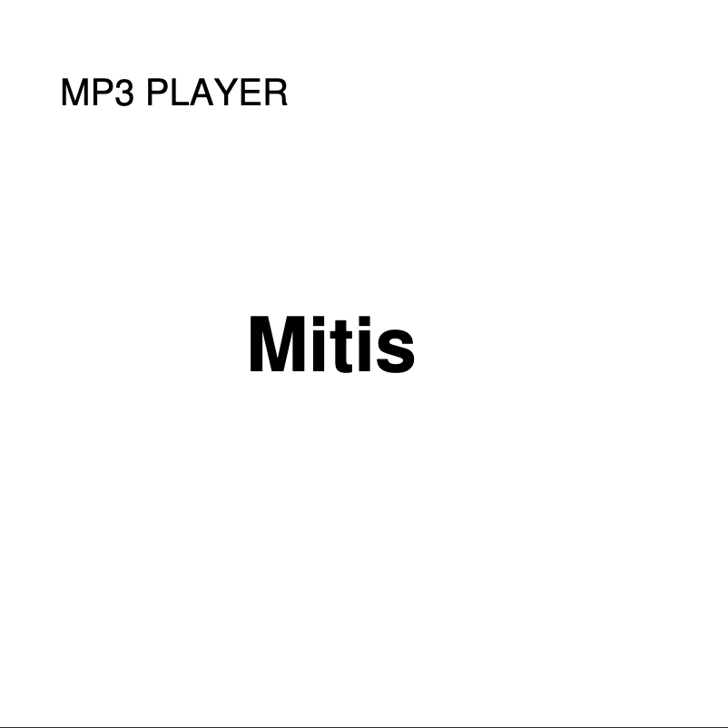 Image de la première page du manuel de l'appareil MITIS