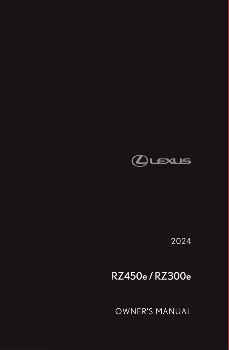 Page 1 de la notice Manuel utilisateur Lexus RZ 450e (2024)