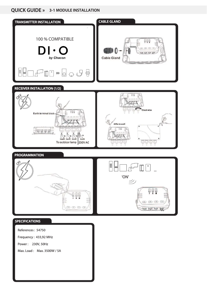 Página 1 del manual Manual de usuario Chacon 54750