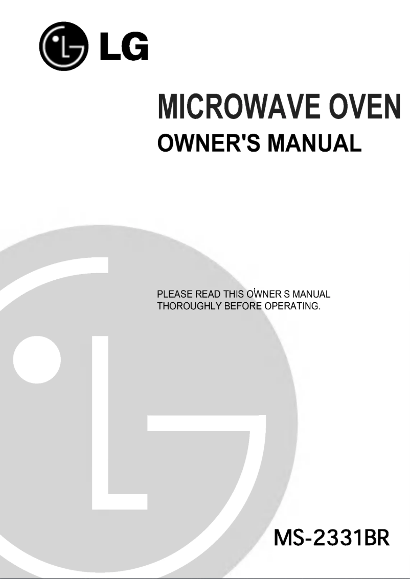 Page 1 of the manual User Manual LG MS-2331BR