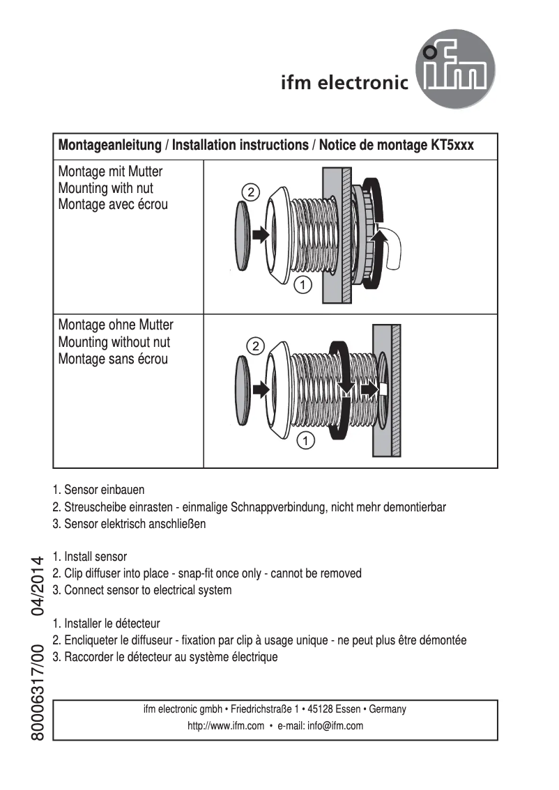 Image de la première page du manuel de l'appareil KT5105