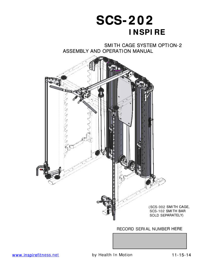 Página 1 del manual Manual de usuario Inspire SCS-202