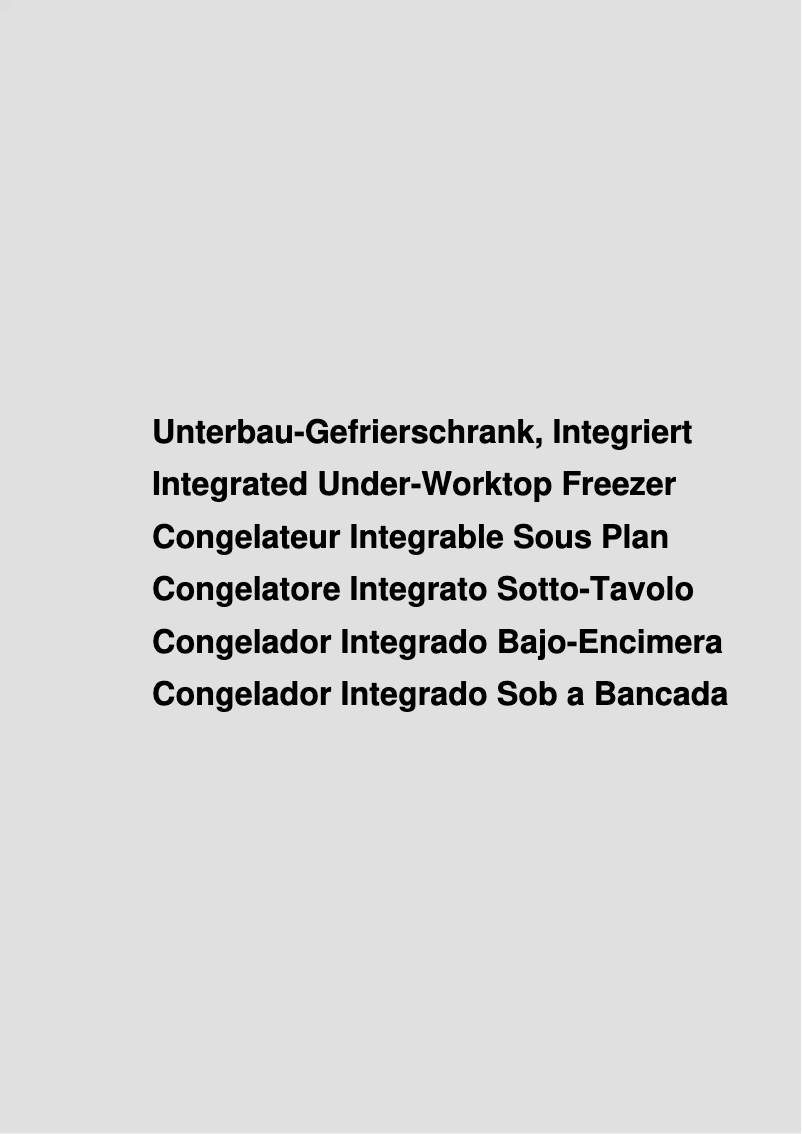 Image de la première page du manuel de l'appareil HBFU 130 A