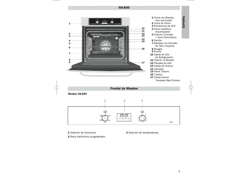 Page 1 de la notice Manuel utilisateur Teka HA 830