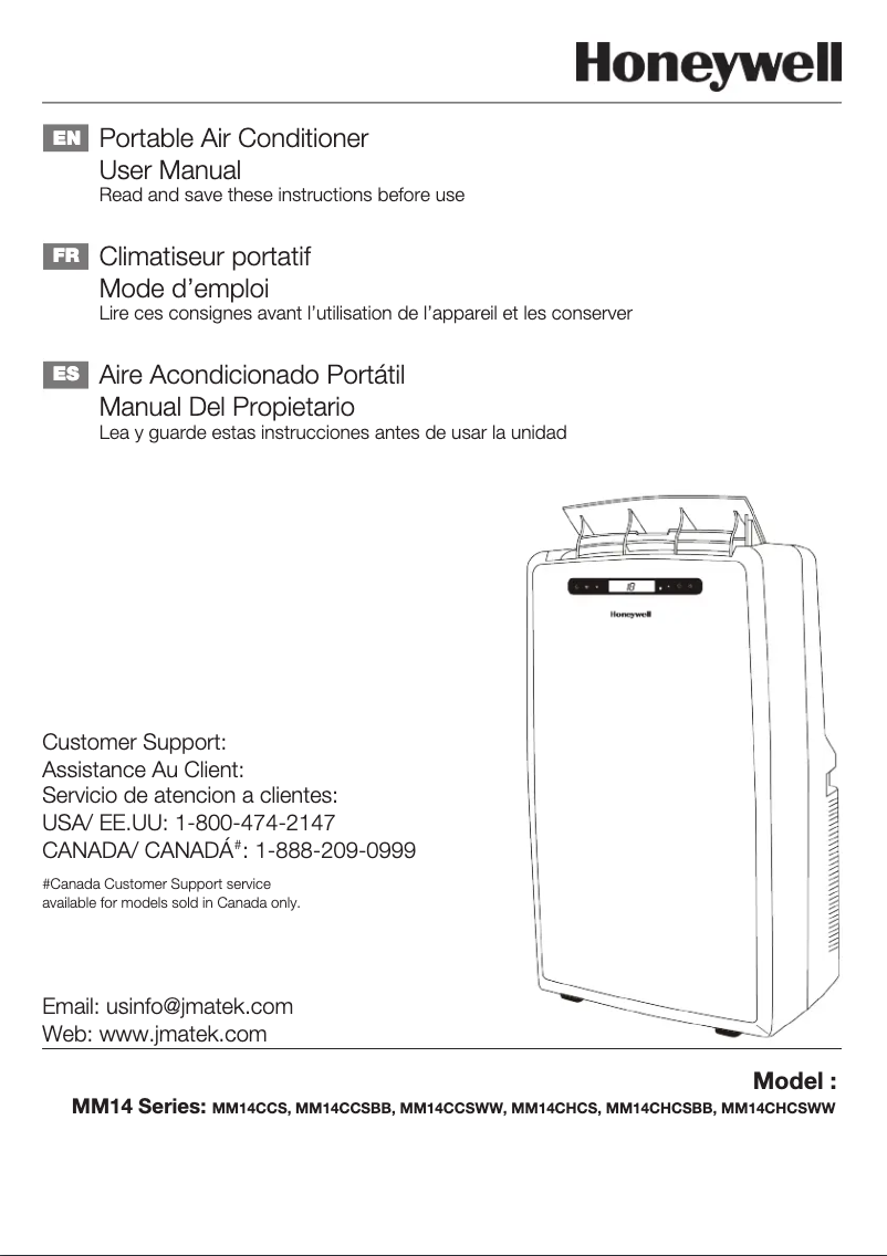 Page n°1 - Manuel utilisateur Honeywell MM14CHCS