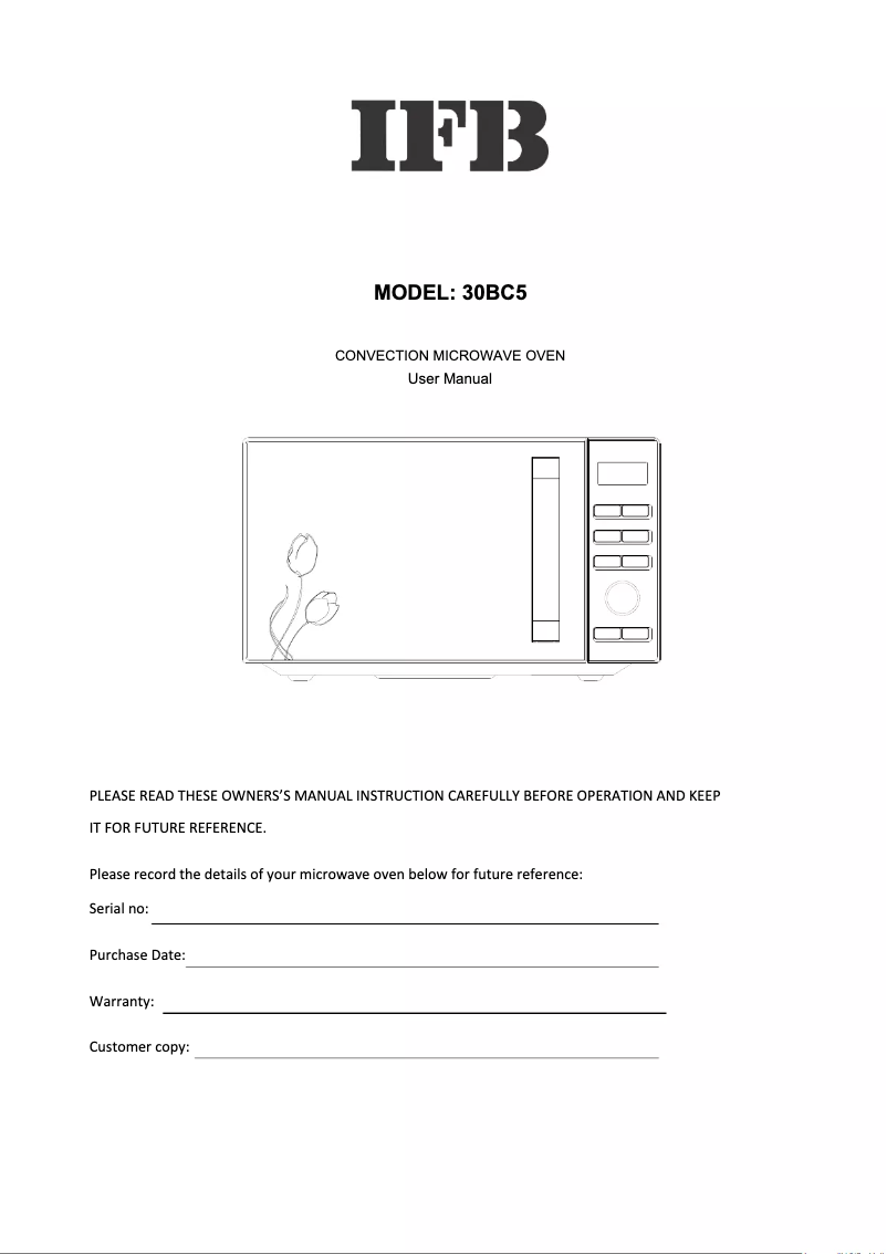 Image de la première page du manuel de l'appareil 30BC5