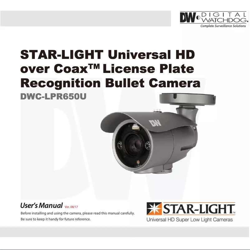 Image de la première page du manuel de l'appareil DW LPR DWC-LPR650U