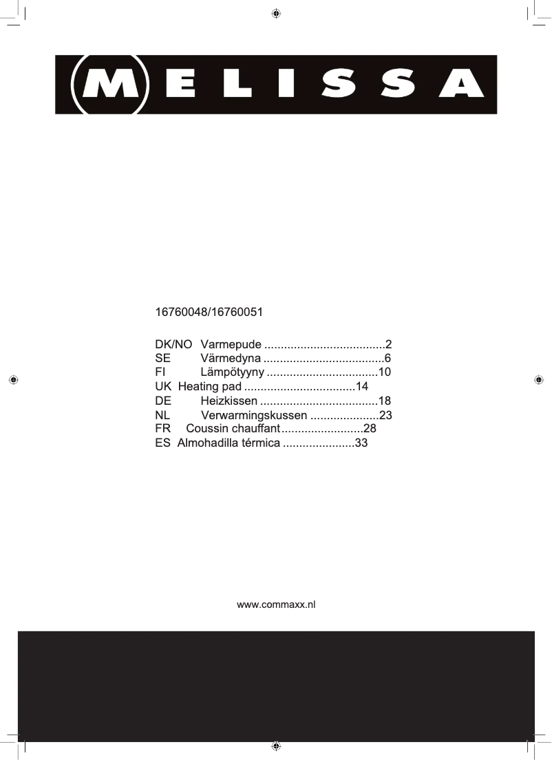 Image de la première page du manuel de l'appareil 16760051