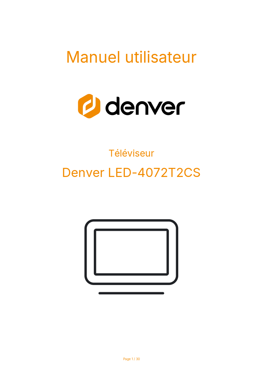 Image de la première page du manuel de l'appareil LED-4072T2CS