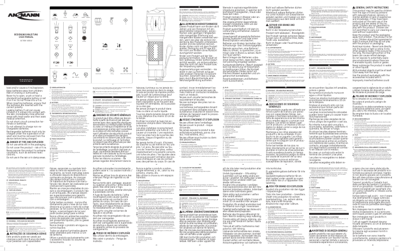 Page 1 de la notice Manuel utilisateur Ansmann Action 400 UV LED