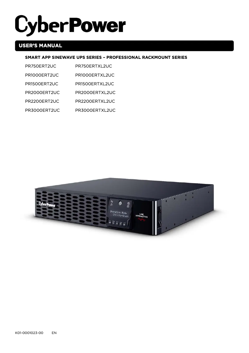 Image de la première page du manuel de l'appareil PR3000ELCDSXL