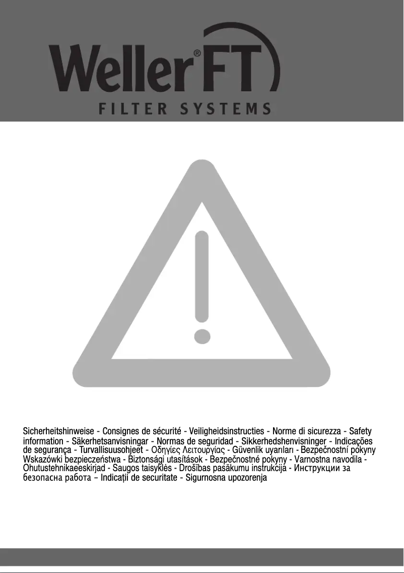 Page 1 de la notice Instructions de sécurité Weller MG130