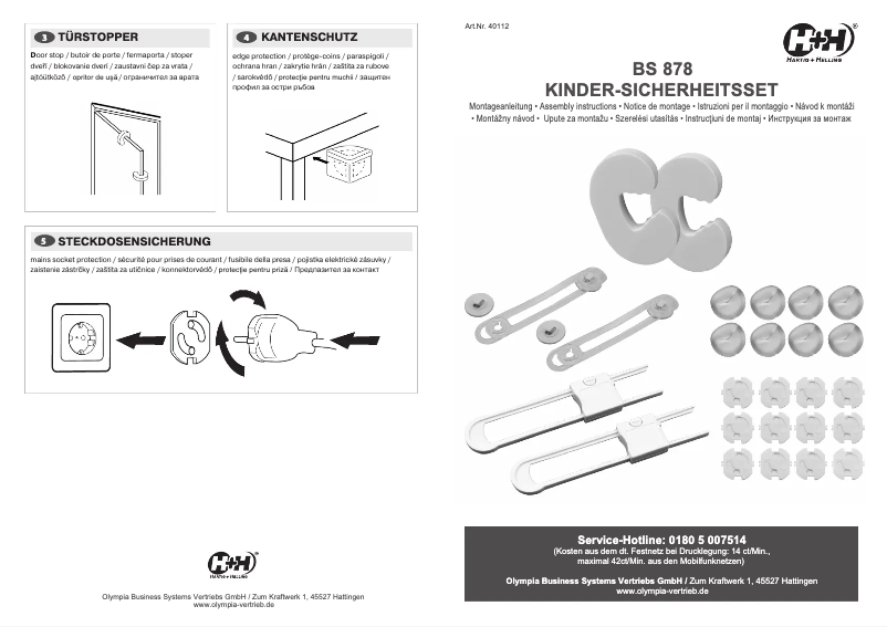 Page n°1 - Manuel utilisateur Olympia BS 878