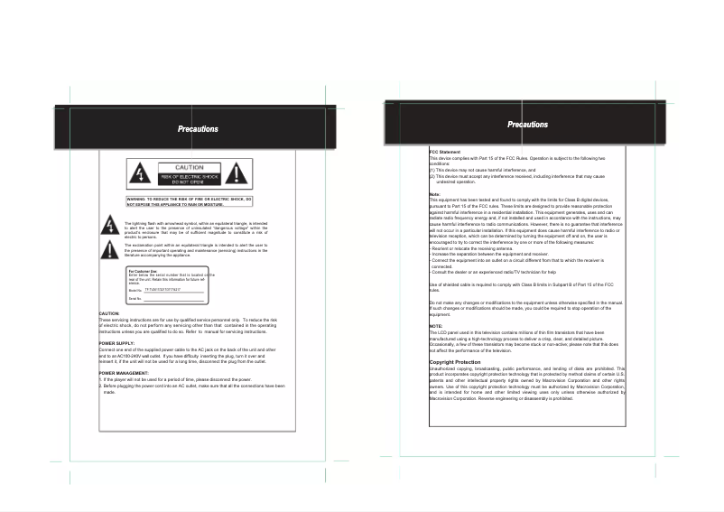 Page 1 de la notice Manuel utilisateur Coby TF-TV3217