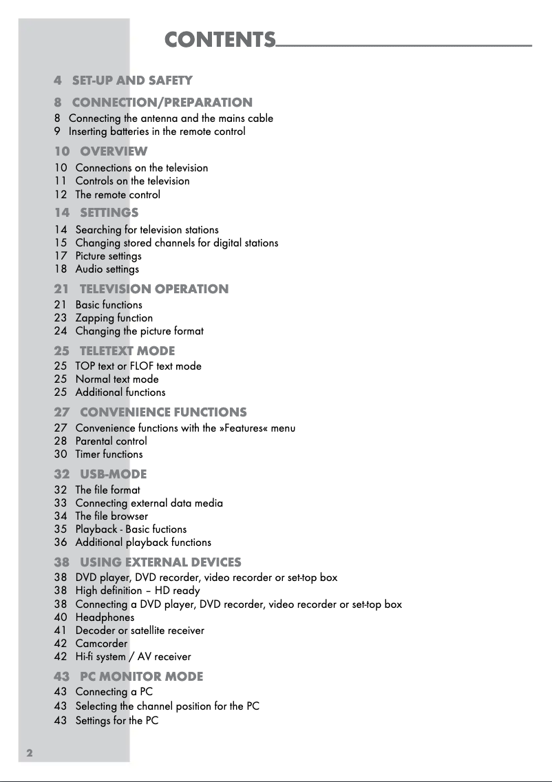 Image de la première page du manuel de l'appareil Vision ECO 42 6950 T