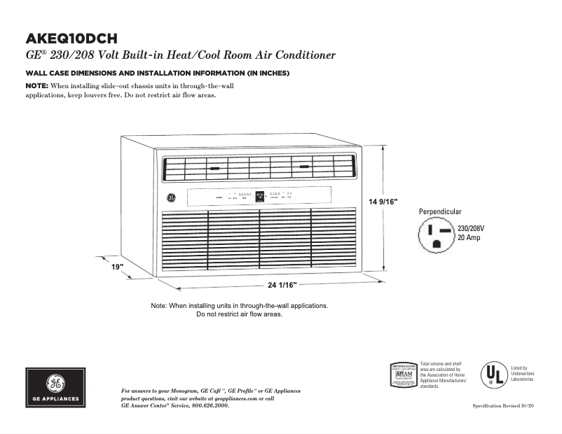 Image de la première page du manuel de l'appareil AKEQ10DCH