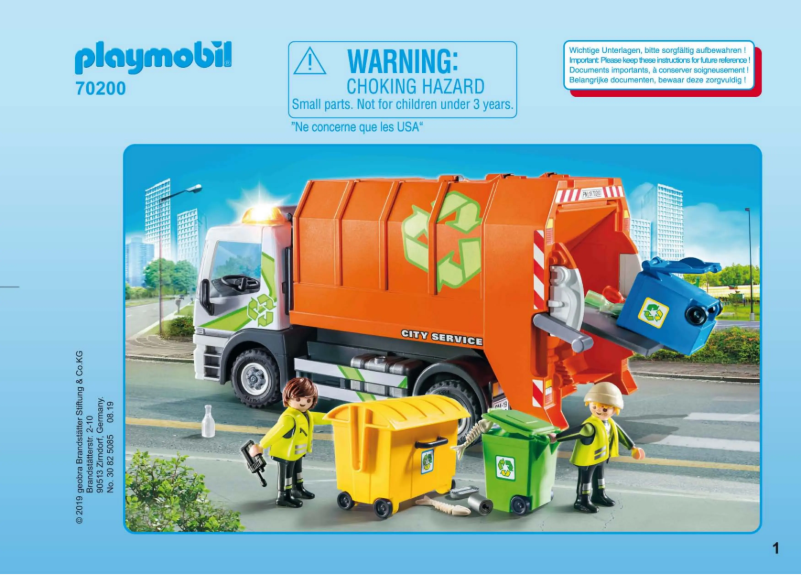 Page n°1 - Manuel utilisateur Playmobil 70200