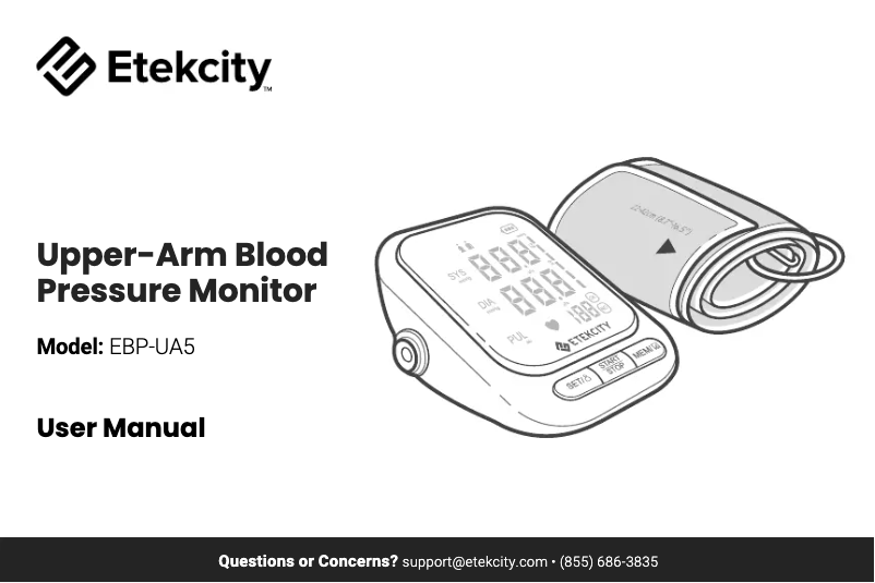 Page 1 of the manual User Manual Etekcity EBP-UA5