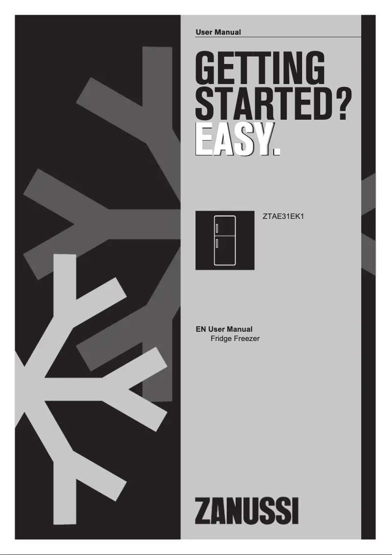 Page n°1 - Manuel utilisateur Zanussi ZTAE31EK1