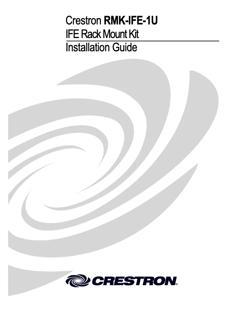 Page 1 de la notice Mode d'emploi Crestron RMK-IFE-1U