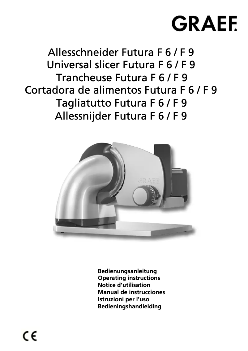 Page 1 of the manual User Manual Graef Futura F9
