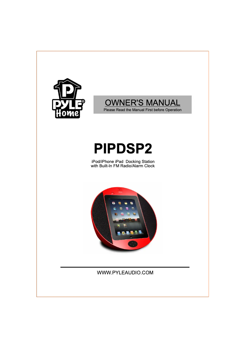 Page n°1 - Manuel utilisateur Pyle PIPDSP2B