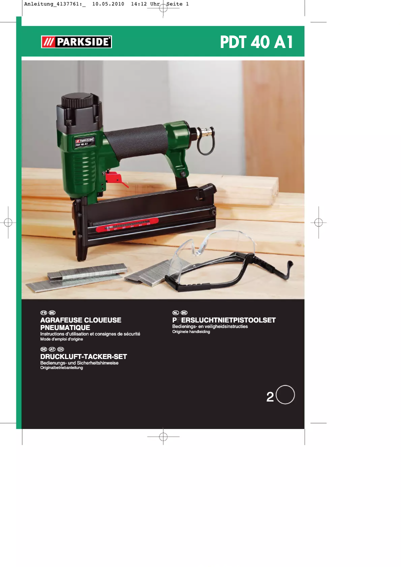 Page n°1 - Manuel utilisateur Parkside PDT 40 A1