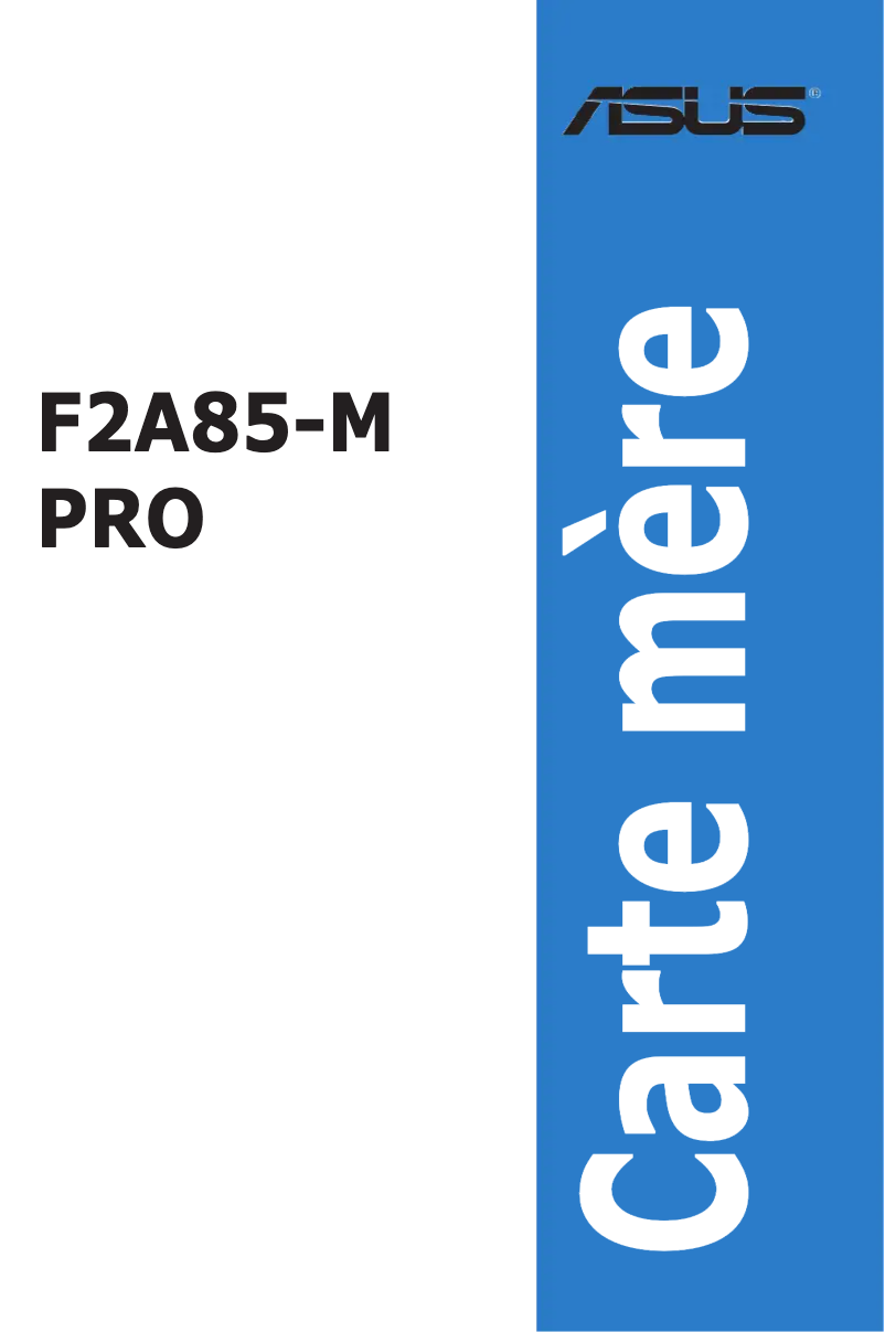 Page 1 de la notice Manuel utilisateur Asus F2A85-M PRO