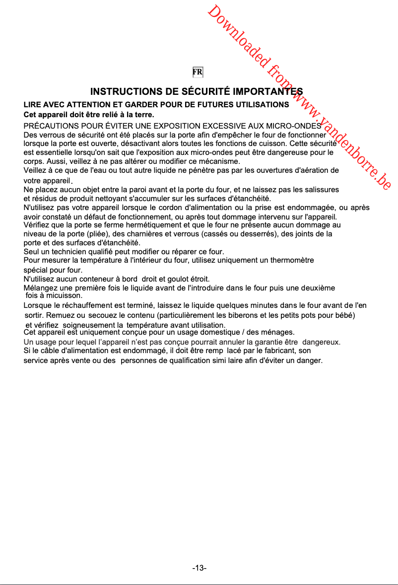 Image de la première page du manuel de l'appareil SM117