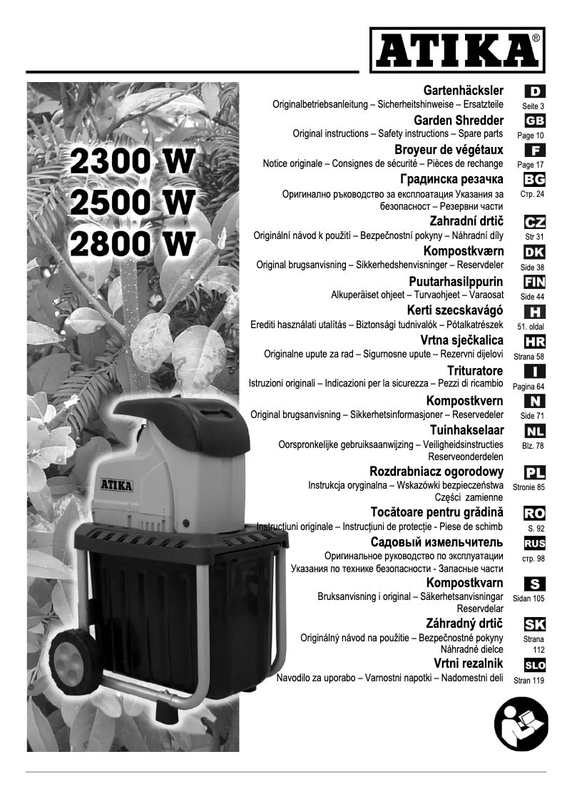 Page n°1 - Manuel utilisateur ATIKA W (2800)