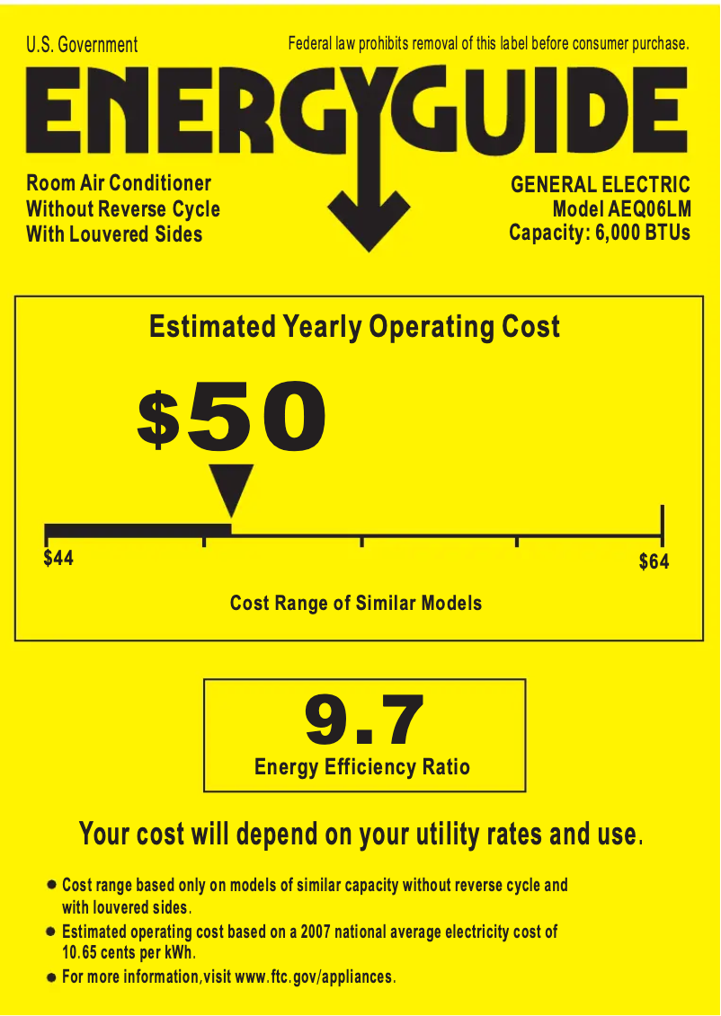Image de la première page du manuel de l'appareil AEQ06LM