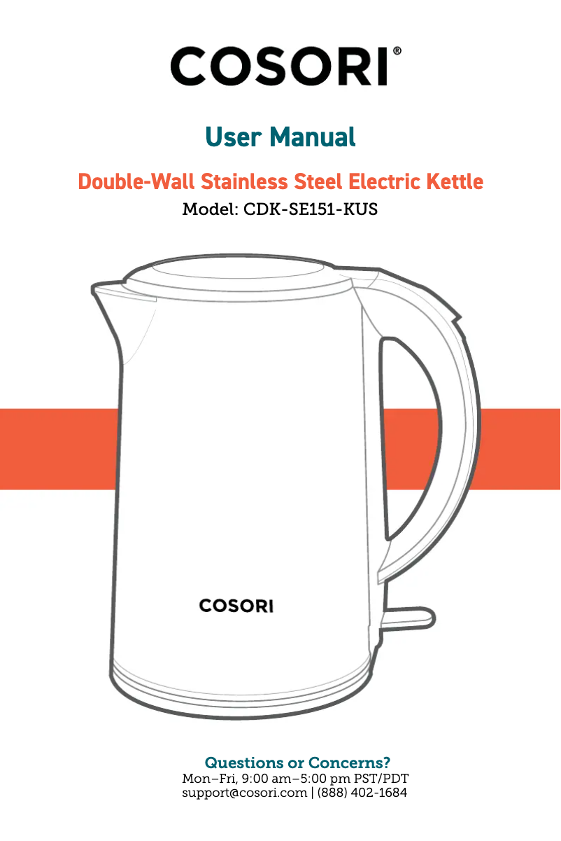 Page 1 de la notice Manuel utilisateur Cosori CDK-SE151-KUS
