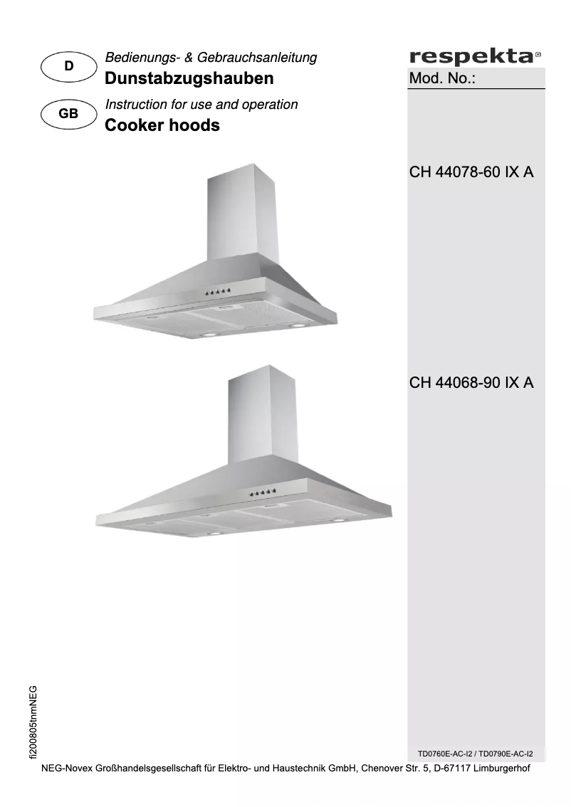 Image de la première page du manuel de l'appareil Medea CH44078-60IXA