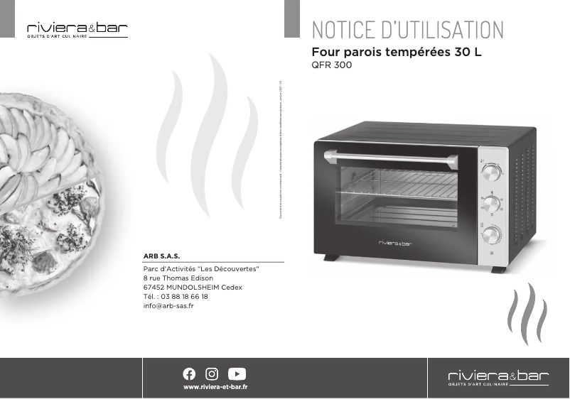 Page 1 de la notice Manuel utilisateur Riviera & Bar QFR300