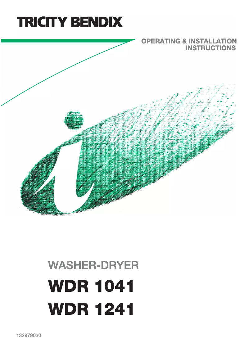 Page n°1 - Manuel utilisateur Tricity Bendix WDR1041W