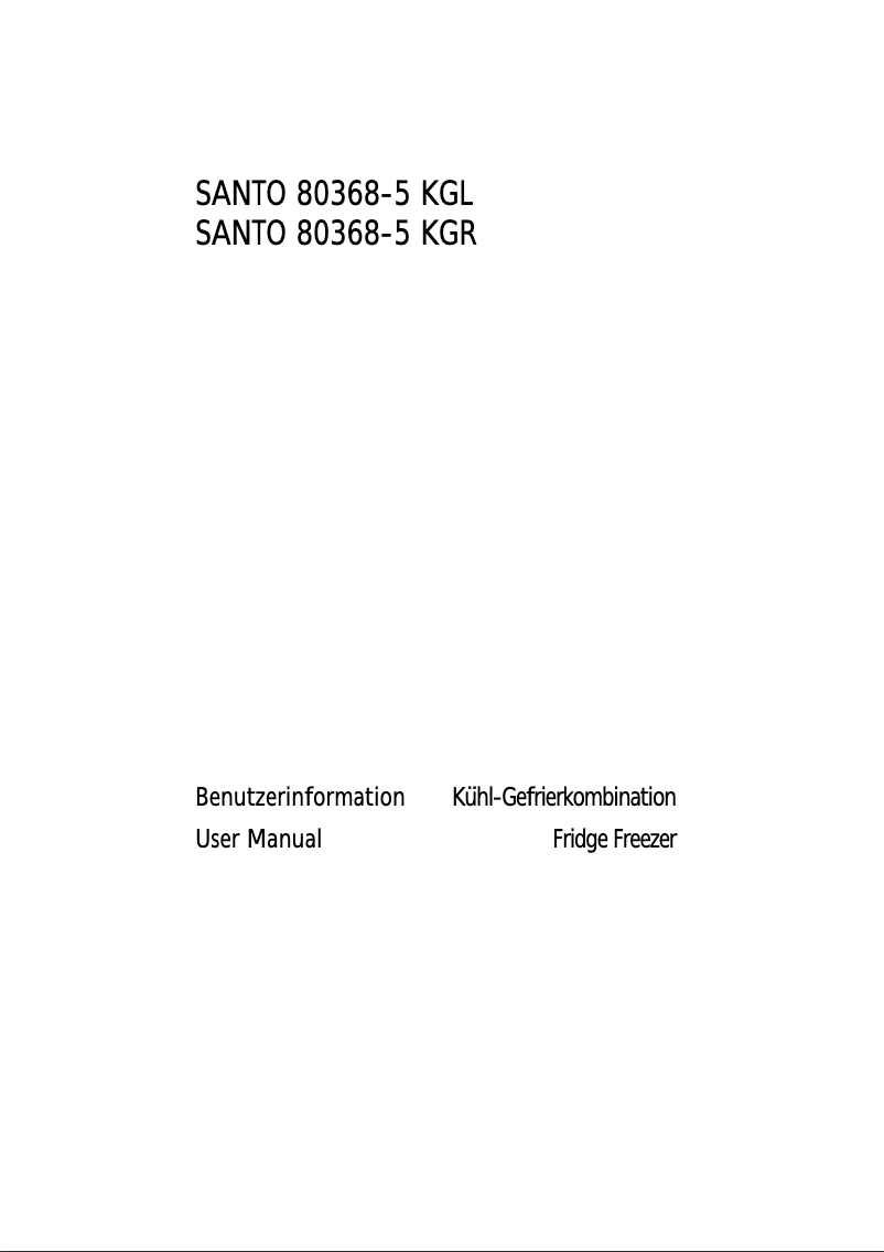 Image de la première page du manuel de l'appareil S 80368 KGR5