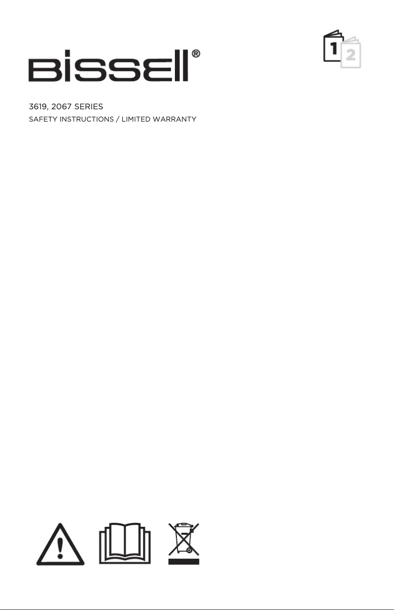 Page 1 de la notice Instructions / montage Bissell SpotClean StainLift