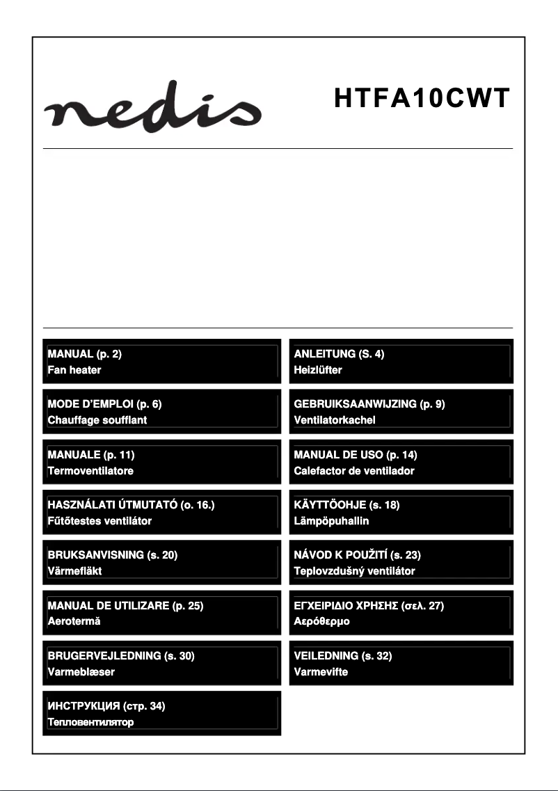 Image de la première page du manuel de l'appareil HTFA10CWT
