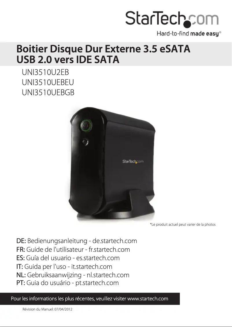 Page n°1 - Manuel utilisateur StarTech.com UNI3510UEBEU